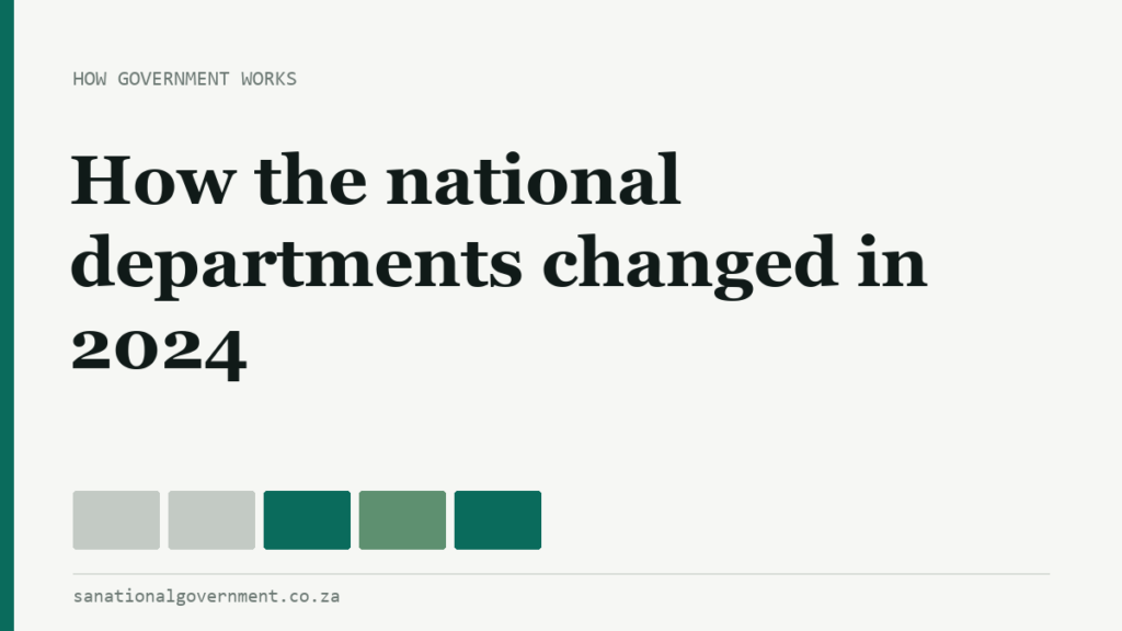 How the national departments changed in 2024