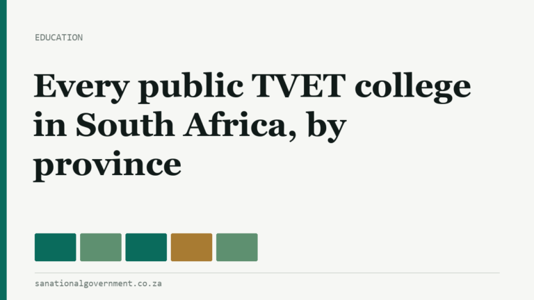 Every public TVET college in South Africa, by province