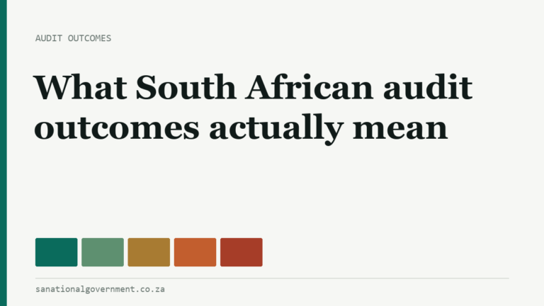 What South African audit outcomes actually mean